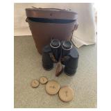 10X50 LUMINUMS SELSI BINOCULARS IN NICE LEATHER