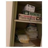 TOWELS, HEATING PADS, RUBBER GLOVES