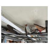 ASSORTED TOOLS, EXTENSION POLE, FLAT SHOVEL ETC.