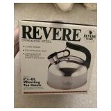 NEW IN BOX REVERE COPPER BOTTOM WHISTLING KETTLE