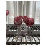 NACHTMANN RUBY CUT TO CLEAR CRYSTAL CORDIAL