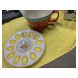 CERAMIC OVERSIZED MUG WITH RED POLKA DOT