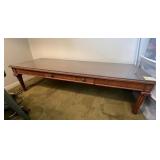 HENREDON MCM COFFEE TABLE W/ CENTER DRAWER W/