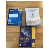 GROUP OF OFFICE SUPPLIES INCLUDING AVERY RETURN