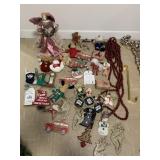 COLLECTION OF CHRISTMAS ORNAMENTS AND DECORATIVE