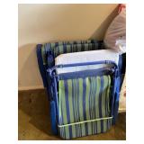 THREE FOLDING LAWN CHAIRS VERY GOOD CONDITION