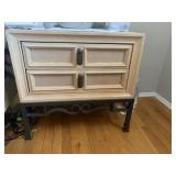 STANLEY LIGHT WOOD NIGHT STAND WITH TWO DRAWERS