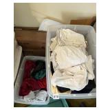 2 CLEAR TOTES, T-SHIRTS ETC. SOME NEW