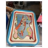 DISNEY FOLD DOWN METAL TRAY IN GOOD CONDITION