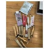 FABRIC EYE MASK WITH PURPLE FLORAL PATTERN,