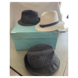 3 VINTAGE GENTLEMENï¿½S HATS