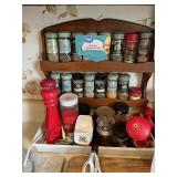 SPICE RACK, PEPPER GRINDER ETC.