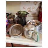 FLOUR SIFTER, MOLD, GREEN ASHTRAY, STEAK PANS