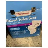 WALGREENS BRANDED RAISED TOILET SEAT WITH LOCK