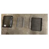 THREE WIRE STORAGE ITEMS INCLUDING BLACK COATED