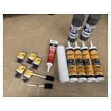 ASSORTED HARDWARE AND SEALANTS WO FOAM BRUSHES