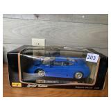 BLUE BUGATTI SPECIAL EDITION MODEL CAR
