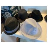 FOUR NEW HATS INCLUDING HAT ATTACK GRAY WOOL