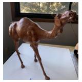 LEATHER WRAPPED CAMEL PURCHASED IN INDIA 22" H X