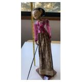 WOODEN ROD PUPPET, FROM INDONESIA IN LONG DRESS,