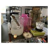 GLASS JARS, VASES ETCETERA
