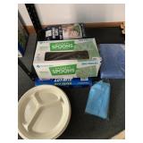 SPOONS, DIVIDED PLATES, ETC.