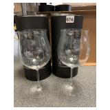 2 NEW RIDEL BURGUNDY WINE GLASSES