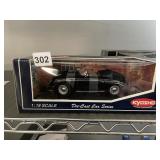 KYOSHO - DIE-CAST PORSCHE 356A SPEEDSTER, BLACK,