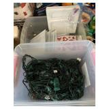 STORAGE BIN W/ COLORED LIGHTS, WALL DECALS,