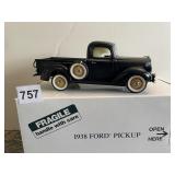 DIE-CAST MODEL - 1938 FORD PICKUP, BLACK, WITH