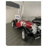 DIE-CAST MODEL ROADSTER - BLACK AND RED, EXPOSED