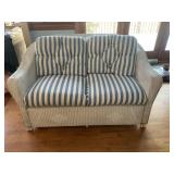MODERN LIKE NEW CONDITION WHITE WICKER LOVE SEAT