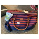 BLUE AND RED INSULATED FOOT BAG W/ FOOD STORAGE