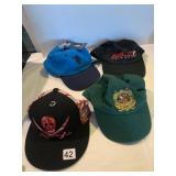 FOUR NEW HATS INCLUDING NEW YORK CITY , POLO,
