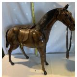 LEATHER WRAPPED HORSE 17" H X 21"