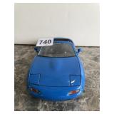 DIE-CAST POLICE CAR - BLUE, VINTAGE.