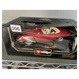 BURAGO DIE-CAST MODEL - 1961 JAGUAR E CABRIOLET,