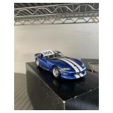 DIE-CAST MODEL CAR - BLUE WITH WHITE RACING