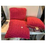 THREE NEW PINK PILLOWS EXHILARATION NEW