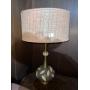 2 MID CENTURY TABLE LAMPS W/ PATINATED METAL