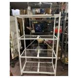 ORIGAMI WHITE METAL FOLDING SHELVING UNIT W/ WIRE