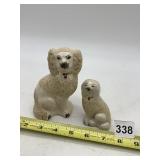CERAMIC POODLE FIGURINES, SPAGHETTI STYLE,