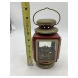 VINTAGE RAILROAD STYLE SIGNAL LANTERN, RED