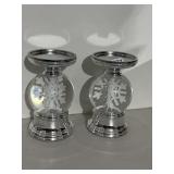 DECORATIVE SNOWFLAKE PILLAR CANDLE HOLDERS,