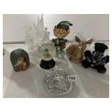 ANTHONY COSTANZA CARVED SANTA, AUSTRIAN SNOW