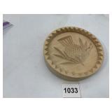 J & I CRICHTON WOODEN SHORTBREAD MOLD, HAND