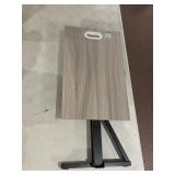 ORIGAMI FOLDING TABLE, WOOD GRAIN TOP, BLACK