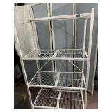 ORIGAMI WHITE METAL FOLDABLE SHELVING UNIT,