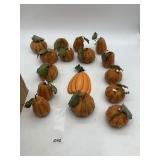 SUGARED DECORATIVE PUMPKINS, WOODEN PUMPKIN