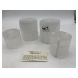 JAY KING SELENITE CANDLE HOLDERS, HANDCRAFTED